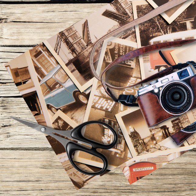 vintage retro photos and camera tissue paper (Creator Uploaded)