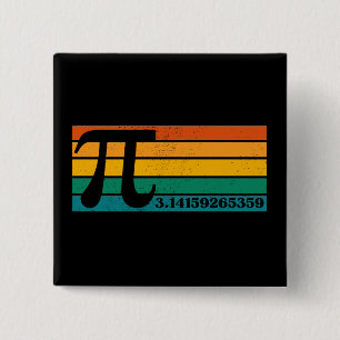 Vintage Retro Pi Button