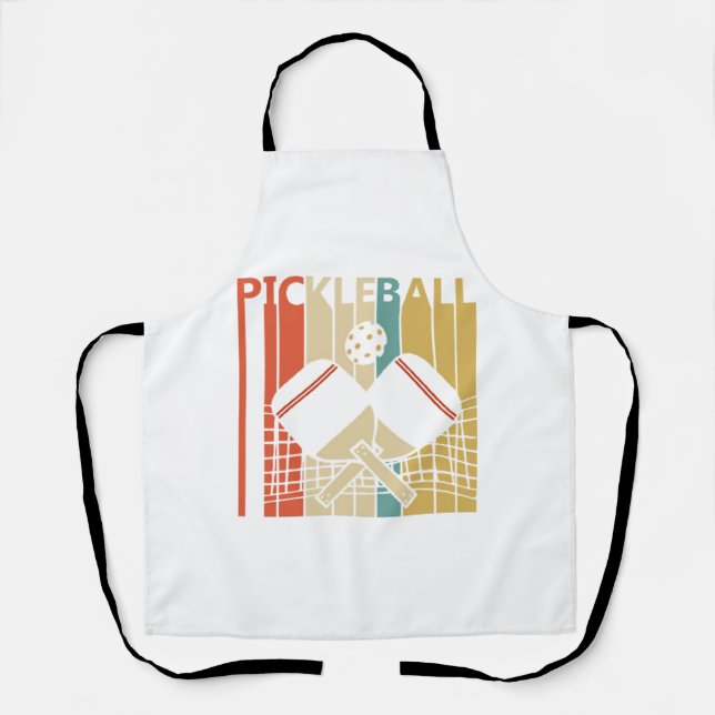 Vintage Retro Pickleball  Apron (Front)