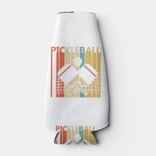 Vintage Retro Pickleball Bottle Cooler