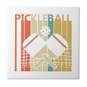 Vintage Retro Pickleball  Ceramic Tile
