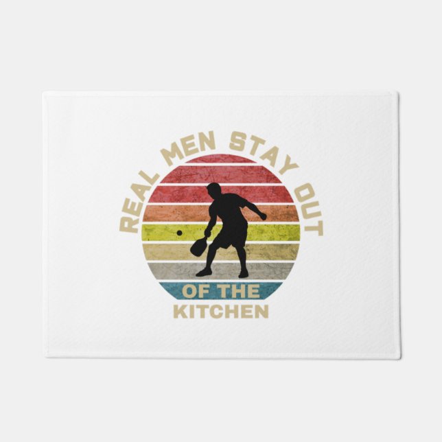 Vintage Retro Pickleball Funny Doormat (Front)