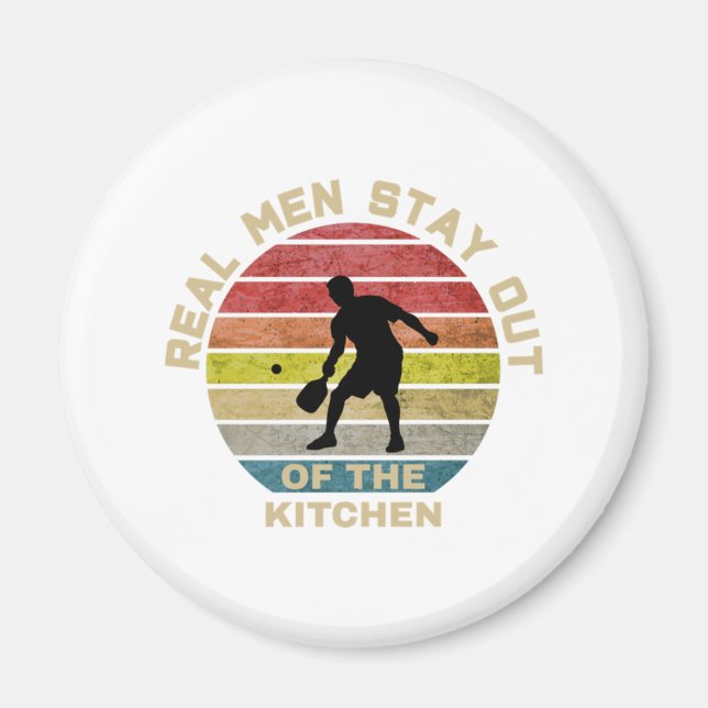 Vintage Retro Pickleball Funny Magnet (Front)