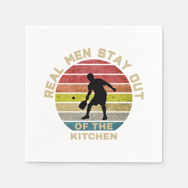 Vintage Retro Pickleball Funny Napkin (Front)