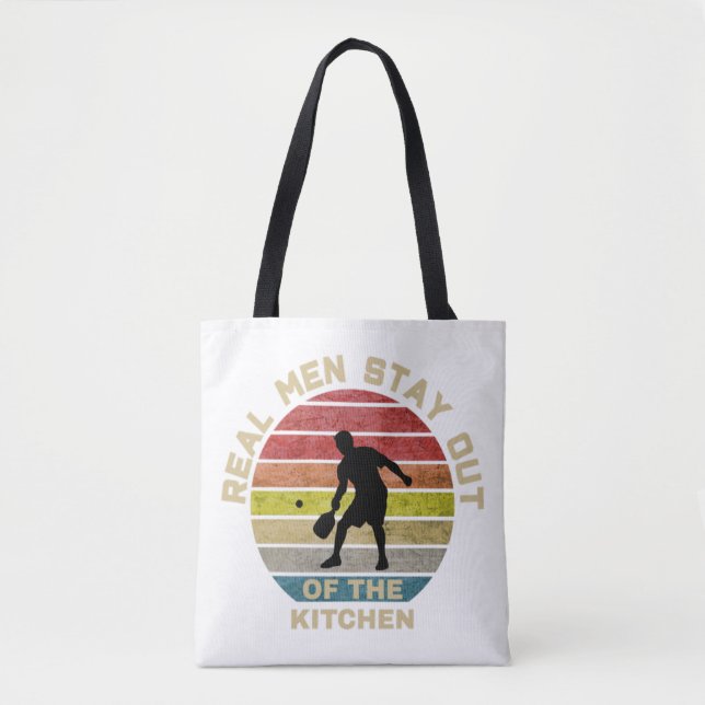 Vintage Retro Pickleball Funny Tote Bag (Front)