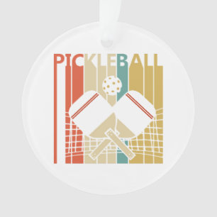 Vintage Retro Pickleball Ornament