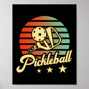 Vintage Retro Pickleball Poster