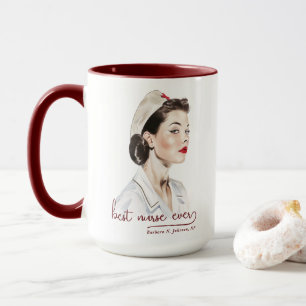 Vintage Retro Pin-Up Best Nurse Ever Mug