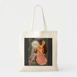 Vintage Retro Pin-up Illustration Thunder_Cove Tote Bag