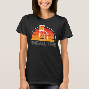 Vintage Retro Pinball Time Pinball Machine Player T-Shirt