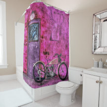 Vintage Retro Pink Motorcycle Alley