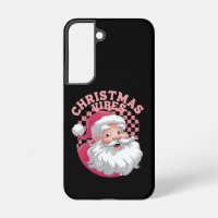Vintage Retro Pink Santa Christmas