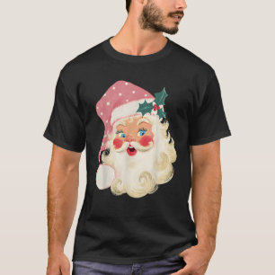 Vintage Retro Pink Santa Claus Christmas Xmas Men  T-Shirt