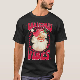 Vintage Retro Pink Santa Claus Face Men Women Kids T-Shirt