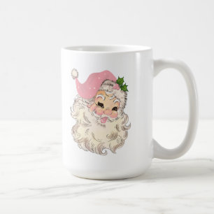 Vintage Retro Pink Santa Coffee Mug