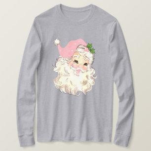 Vintage Retro Pink Santa Unisex T-Shirt