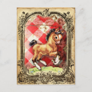 Vintage Retro Pony Postcard