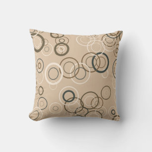 Vintage Retro Pop Squares Abstract Art Pillow