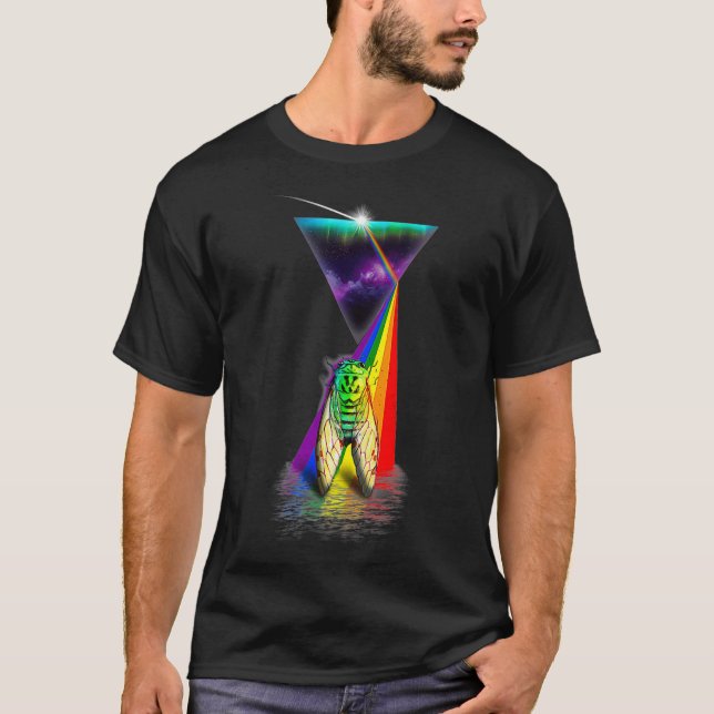 Vintage Retro Prism Cicada T-Shirt (Front)