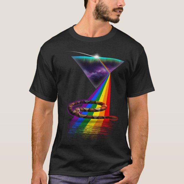 Vintage Retro Prism Copperhead Snake T-Shirt (Front)