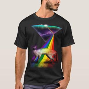 Vintage Retro Prism Cornish Rex Cat T-Shirt
