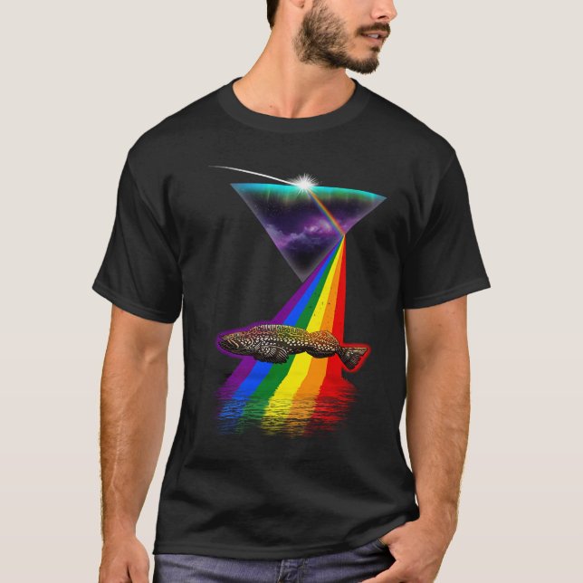 Vintage Retro Prism Lingcod T-Shirt (Front)