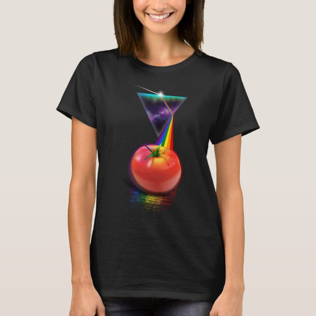 Vintage Retro Prism Tomato T-Shirt (Front)