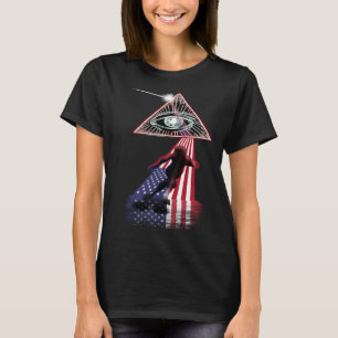 Vintage Retro Prism US Flag Roller Derby T-Shirt