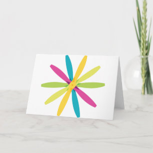 Vintage Retro Propeller Flower Airplane Prop Desig Card