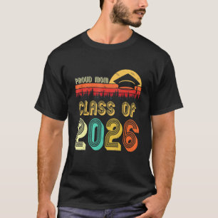 Vintage Retro Proud Mum Class Of 2026 Senior 2026  T-Shirt
