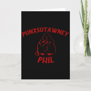 Vintage Retro Punxsutawney Phil Groundhog Day Card