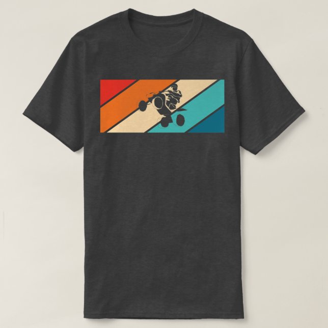 Vintage Retro Quad Bike Rider  1037 T-Shirt (Design Front)