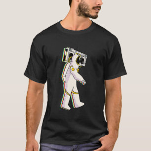 Vintage Retro Radio Astronaut Planets Universe 1 T-Shirt