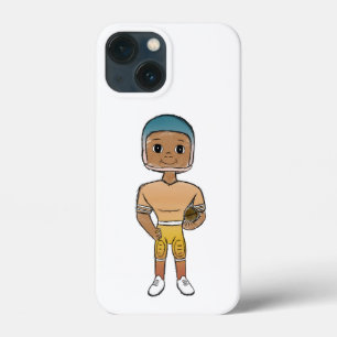 vintage retro rainbow football player ombre iPhone 13 mini case