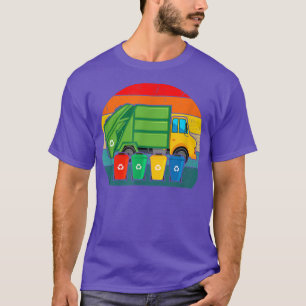 Vintage Retro Recycling trash truck shirt kids gar