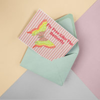 Vintage Retro Red Yellow Green Butterfly