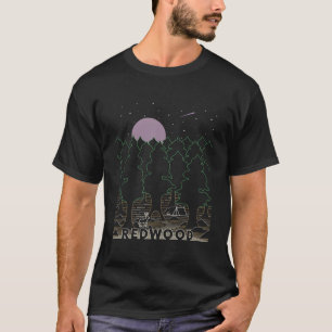 Vintage Retro Redwood National Park California Red T-Shirt