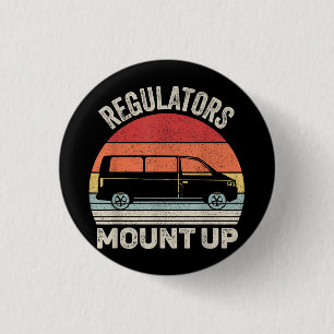 Vintage Retro Regulators Mount Up Funny Mum 3 Cm Round Badge