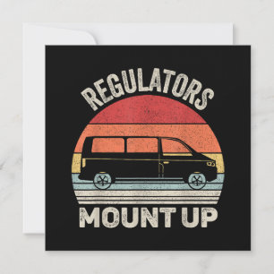 Vintage Retro Regulators Mount Up Funny Mum Thank You Card