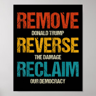 Vintage Retro Remove Reverse Reclaim Protest Poster