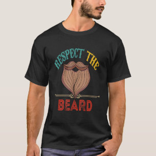 Vintage Retro Respect The Beard Matching Family Fa T-Shirt