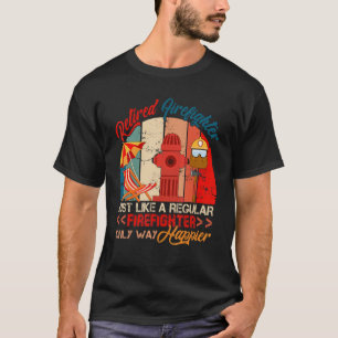 Vintage Retro Retired Firefighter Definition Only T-Shirt