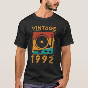 Vintage Retro S 1992 30Th Birthday Record Player T-Shirt