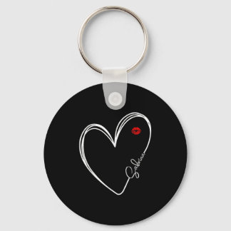 Vintage Retro Sabrina Personalised Name I Love Sab Key Ring