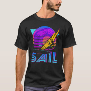 Vintage Retro Sail Sailing Sailer Sunset For Mens T-Shirt