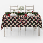 Vintage Retro Santa Black Christmas Tablecloth<br><div class="desc">Make a bold holiday statement with this vintage-inspired black Christmas tablecloth, featuring a retro Santa Claus design. Perfect for holiday gatherings, Christmas dinners, and festive celebrations, this tablecloth brings a unique, sophisticated twist to traditional holiday decor. The black background enhances the nostalgic Santa pattern, creating an elegant and stylish addition...</div>