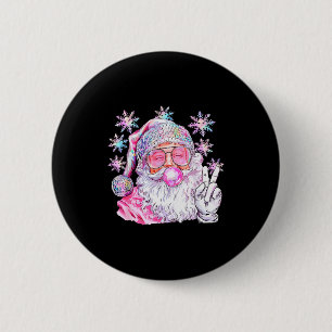 Vintage Retro Santa Christmas Nk Sungles Bubble Gu 6 Cm Round Badge