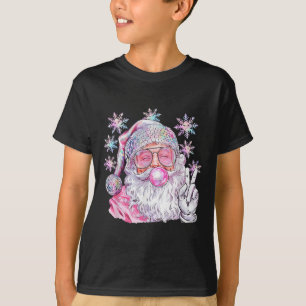 Vintage Retro Santa Christmas Nk Sungles Bubble Gu T-Shirt