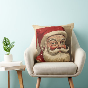 Vintage Retro Santa Claus Cushion
