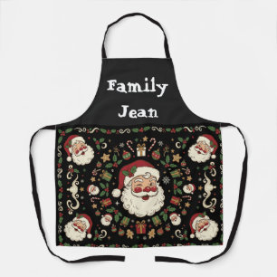 Vintage Retro Santa Claus Custom Apron